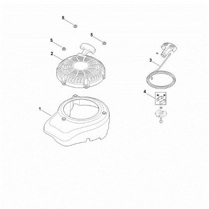 Imagen de L - Tapa del ventilador, dispositivo de arranque XT-800 (XT800-3089)