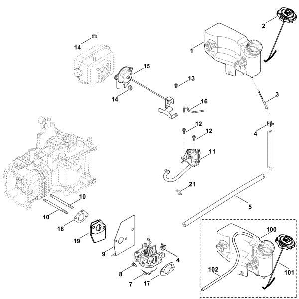 Imagen de G - Carburador, tuberà­a de combustible XT-800 (XT800-3090)