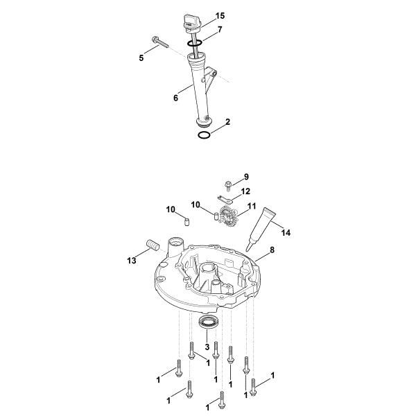 Imagen de K - Sistema de lubricacián, cárter de aceite XT-800 (XT800-3091)