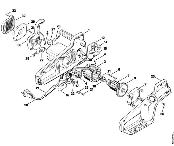 Electrosierras (MSE) E 14 Motor eléctrico E 14 C de la marca Stihl