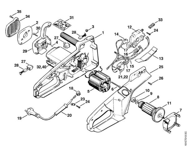 Electrosierras (MSE) E 20 C Motor eléctrico E 220 C, E 20 C de la marca Stihl