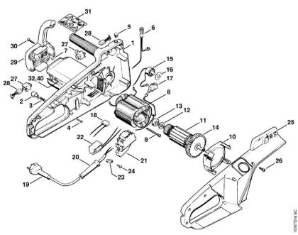 Electrosierras (MSE) E 220 Motor eléctrico E 220, E 20 de la marca Stihl