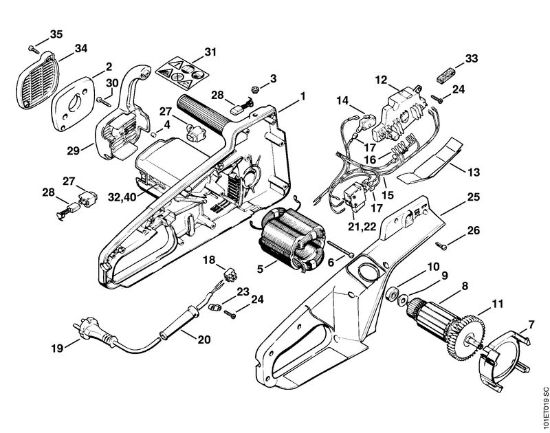 Electrosierras (MSE) E 220 C Motor eléctrico E 220 C, E 20 C de la marca Stihl