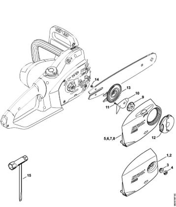 Electrosierras (MSE) MSE 170 C-BQ Tapa del pióón de cadena, Heramientas de la marca Stihl