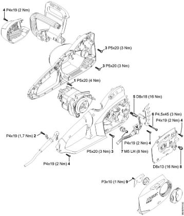 Electrosierras (MSE) MSE 170 C-Q Pares de apriete de la marca Stihl