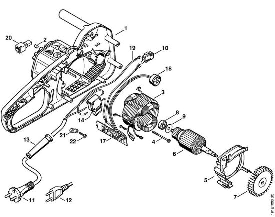 Electrosierras (MSE) MSE 200 C-BQ Motor eléctrico MSE 200 C de la marca Stihl