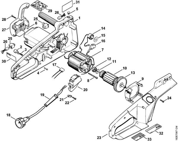 Electrosierras (MSE) MSE 220 Motor eléctrico MSE 220 USA, CDN de la marca Stihl