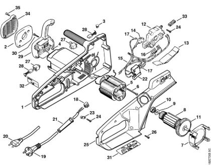 Electrosierras (MSE) MSE 220 C Motor eléctrico MSE 220 C de la marca Stihl