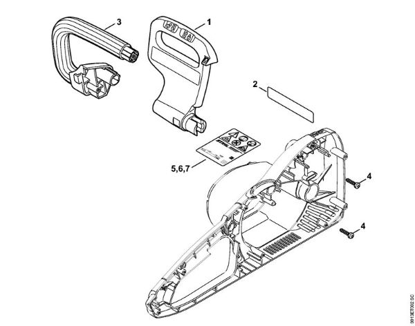 Electrosierras (MSE) MSE 250 C-Q Protector salvamanos, Manillar tubular de la marca Stihl