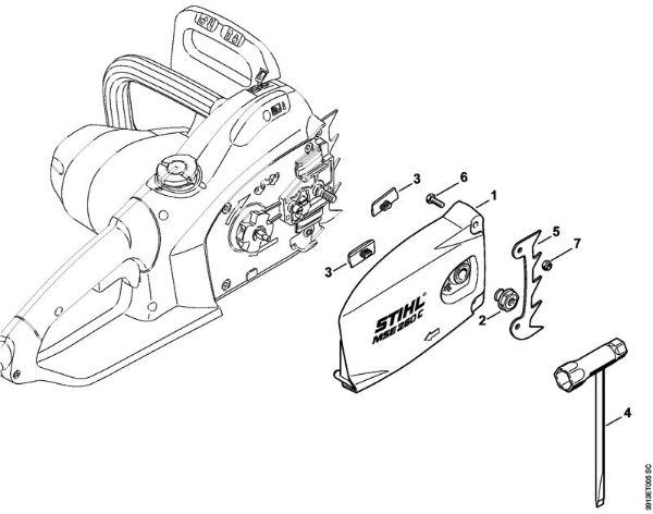 Electrosierras (MSE) MSE 250 C-Q Tapa del pióón de cadena, Heramientas de la marca Stihl