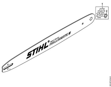 Espadas Guí­a R 45cm/18" 1,6mm/0.063" 3/8" Rollomatic E 3/8" 11 Dientes (.063") de la marca Stihl