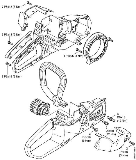 Motosierras de baterí­a (MSA) MSA 120 C-B Pares de apriete de la marca Stihl