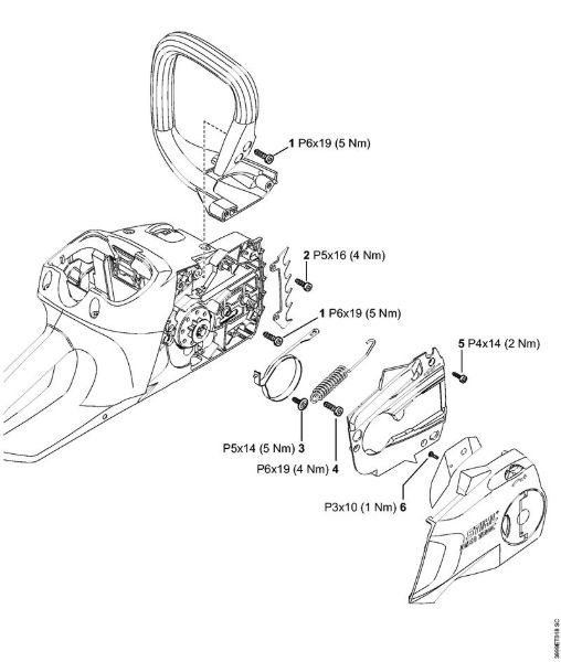 Motosierras de baterí­a (MSA) MSA 160 C-B Pares de apriete de la marca Stihl