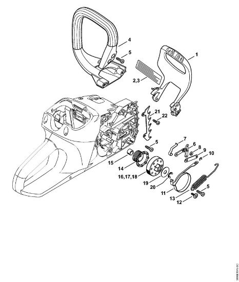 Motosierras de baterí­a (MSA) MSA 160 C-B Protector, Freno de cadena de la marca Stihl