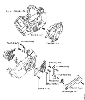 Motosierras de baterí­a (MSA) MSA 160 T Pares de apriete de la marca Stihl