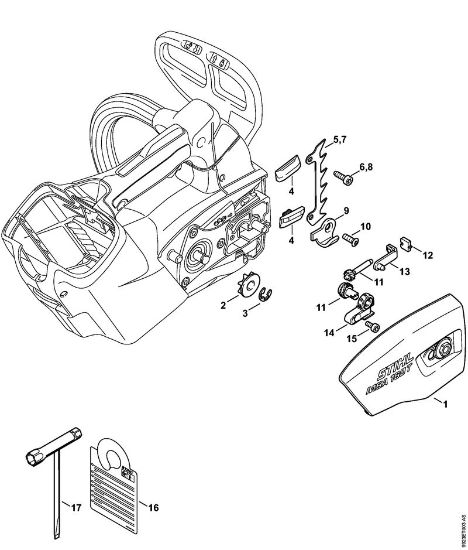 Motosierras de baterí­a (MSA) MSA 160 T Tapa del pióón de cadena de la marca Stihl