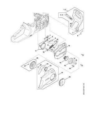 Imagen de Protector, Freno de cadena, Dispositivo tensor de la cadena MSA 160.0 C-B