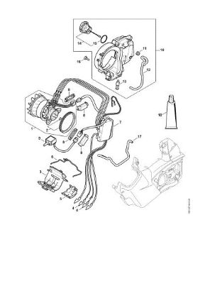 Imagen de Motor eláctrico, Mádulo electránico, Deposito de aceite MSA 161 T
