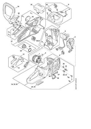 Imagen de Motor eláctrico, Mádulo electránico, Carcasa de la empuáadura MSA 200.0 C-B