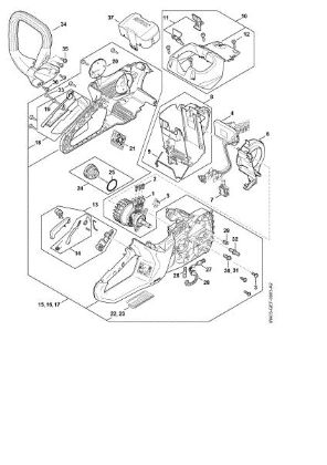 Imagen de Motor eláctrico, Mádulo electránico, Carcasa de la empuáadura MSA 220.0 C-B