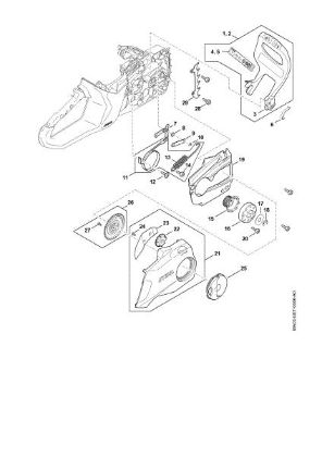 Imagen de Protector, Freno de cadena, Dispositivo tensor de la cadena MSA 220.0 C-B