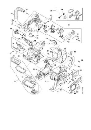 Imagen de Motor eláctrico, Mádulo electránico, Carcasa de la empuáadura MSA 220.0 T