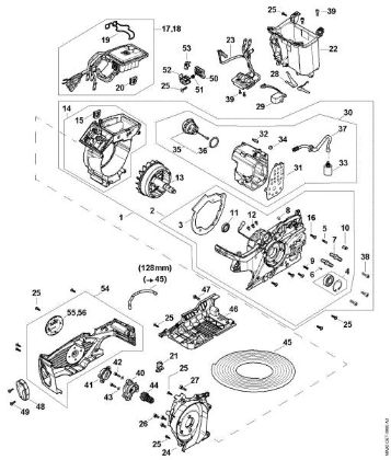 Imagen de A - Motor eláctrico, Mádulo electránico, Deposito de aceite MSA 300.0