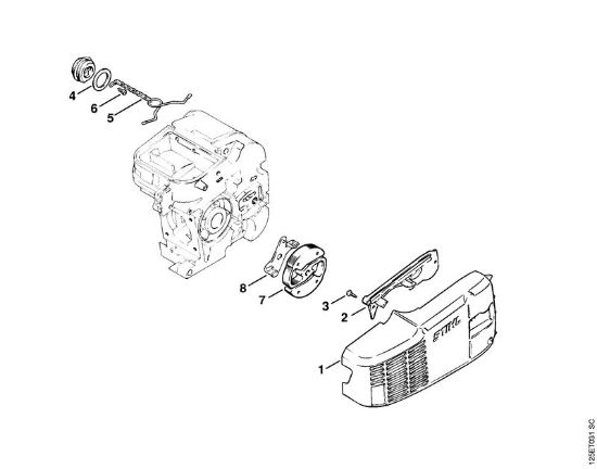 Motosierras de gasolina (MS) 009 Embrague (33.89), (30.89), (25.84) de la marca Stihl