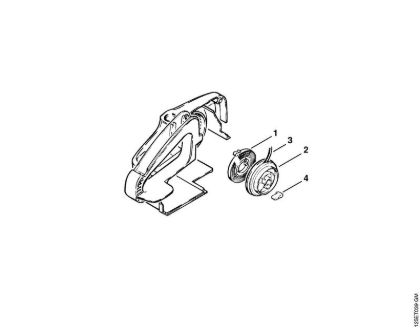 Motosierras de gasolina (MS) 009 Q Mecanismo de arranque (35.85), (25.84) de la marca Stihl