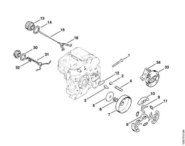 Motosierras de gasolina (MS) 011 AVEQ Embrague de la marca Stihl