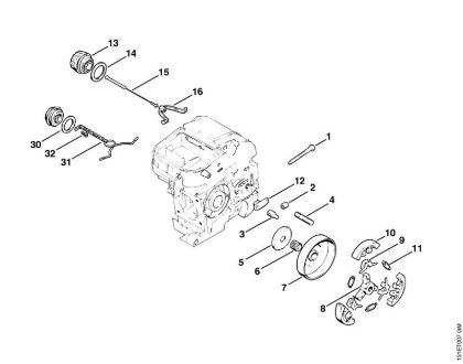 Motosierras de gasolina (MS) 012 AVEQ Embrague de la marca Stihl