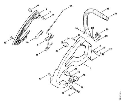 Motosierras de gasolina (MS) 012 AVEQ Empuóadura AVT de la marca Stihl