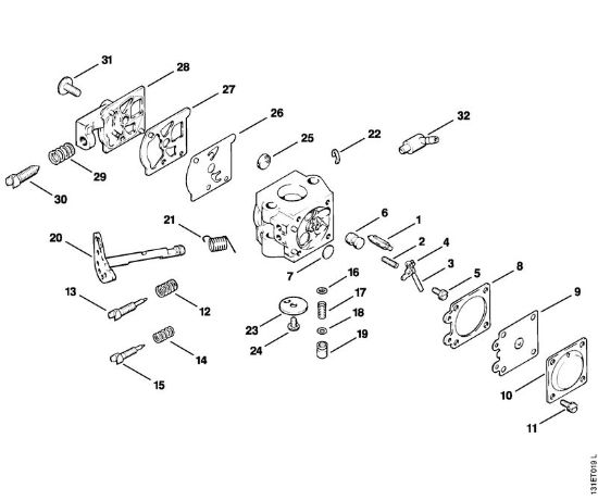 Motosierras de gasolina (MS) 012 AVTEQ Carburador WT-29 de la marca Stihl