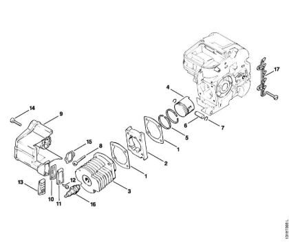 Motosierras de gasolina (MS) 012 AVTEQ Cilindro de la marca Stihl