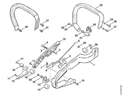Motosierras de gasolina (MS) 012 AVTEQ Empuóadura de la marca Stihl