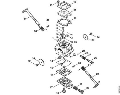 Motosierras de gasolina (MS) 017 C Carburador WT-325 (05.2000) de la marca Stihl
