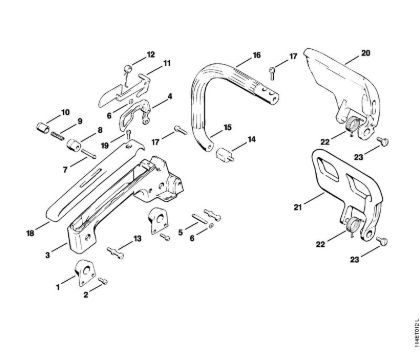 Motosierras de gasolina (MS) 020 (1114) Empuóadura de la marca Stihl