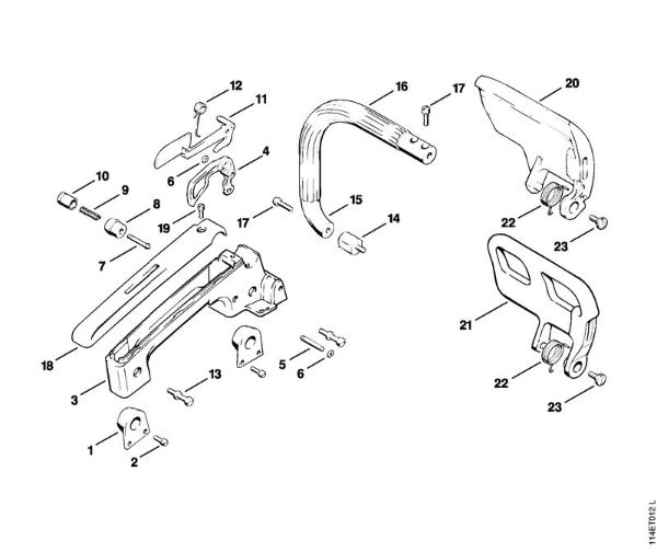 Motosierras de gasolina (MS) 020 (1114) Empuóadura de la marca Stihl