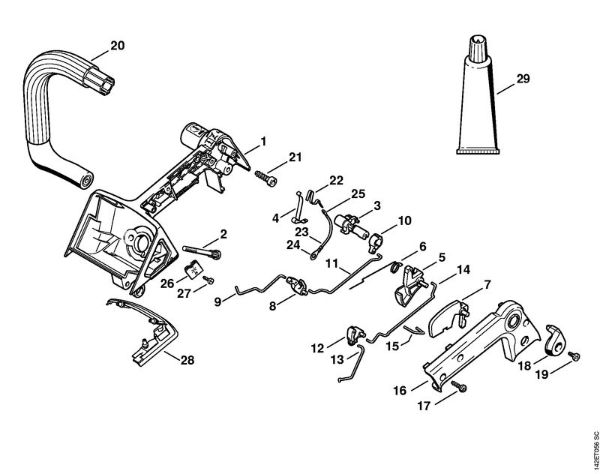 Motosierras de gasolina (MS) 020 T Carcasa de la empuóadura 020 T de la marca Stihl