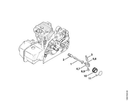Motosierras de gasolina (MS) 023 Z Bomba de aceite de la marca Stihl