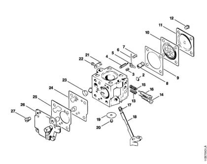Motosierras de gasolina (MS) 031 Carburador Tillotson (26.78) de la marca Stihl