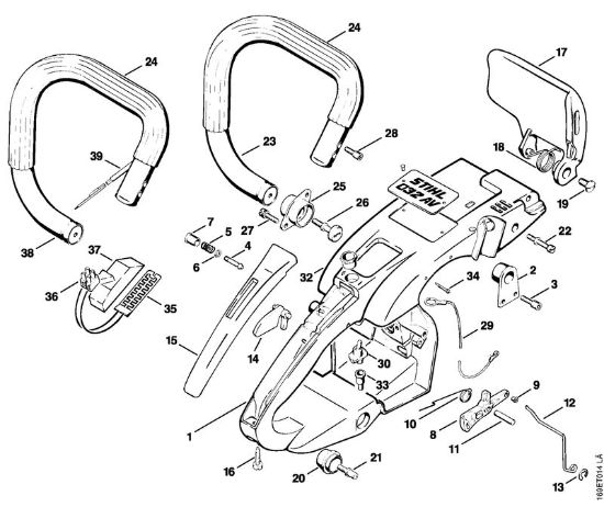 Motosierras de gasolina (MS) 032 AVEW Bastidor del manillar de la marca Stihl