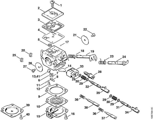 Motosierras de gasolina (MS) 034 S Carburador C3A-S39 de la marca Stihl