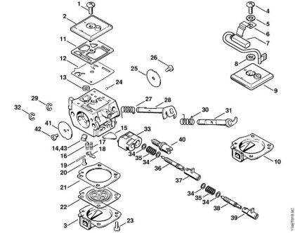 Motosierras de gasolina (MS) 036 Arctic Carburador C3A-S39, C3A-S52 de la marca Stihl