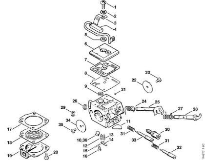 Motosierras de gasolina (MS) 036 WVH Carburador C3A-S27 de la marca Stihl