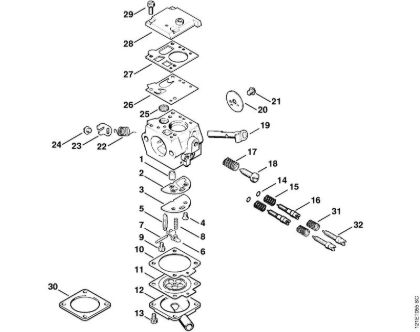 Motosierras de gasolina (MS) 038 FB Carburador Bing 48A101 (50.2008) de la marca Stihl