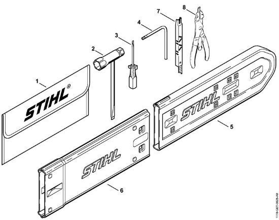 Motosierras de gasolina (MS) 038 M Herramientas, Accesorios extra de la marca Stihl