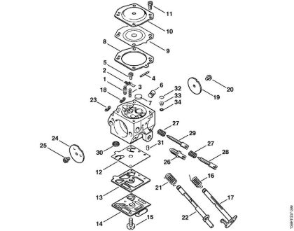 Motosierras de gasolina (MS) 039 Carburador HD-5 de la marca Stihl