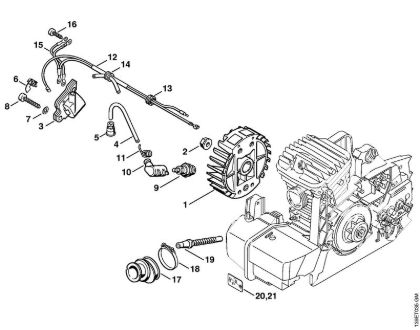 Motosierras de gasolina (MS) 039 Sistema de encendido de la marca Stihl