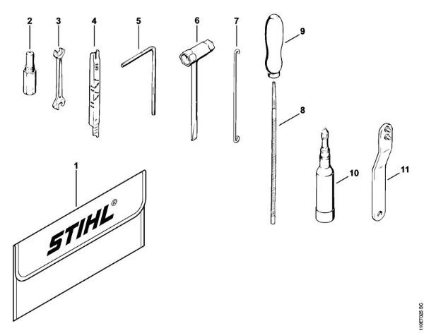 Motosierras de gasolina (MS) 041 AVQ Herramientas, Accesorios extra de la marca Stihl